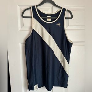 NWT Tracksmith Van Cortlandt Mens Singlet Navy/Ivory